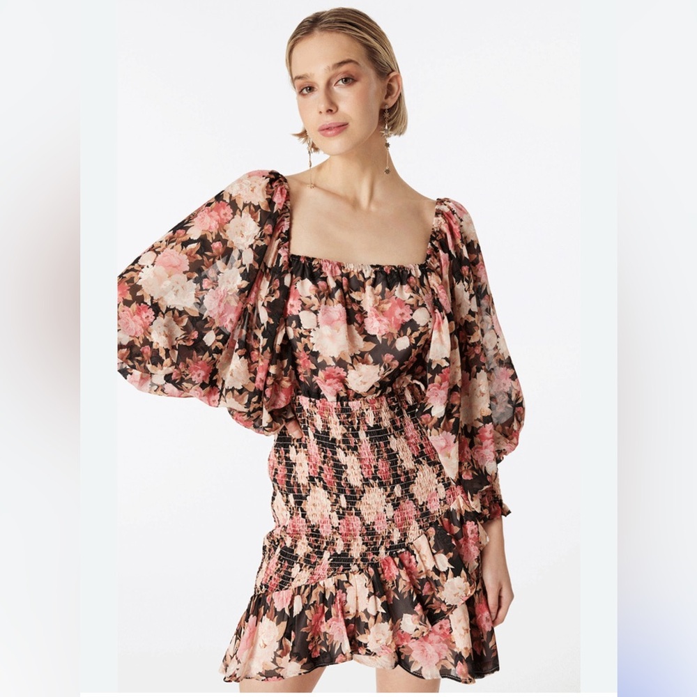 LIKE NEW Elliatt Occidental Romantic Prairie Dress in Fairycore Floral Print